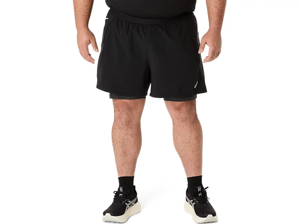 Mens Asics Road 2N1 5in Short
