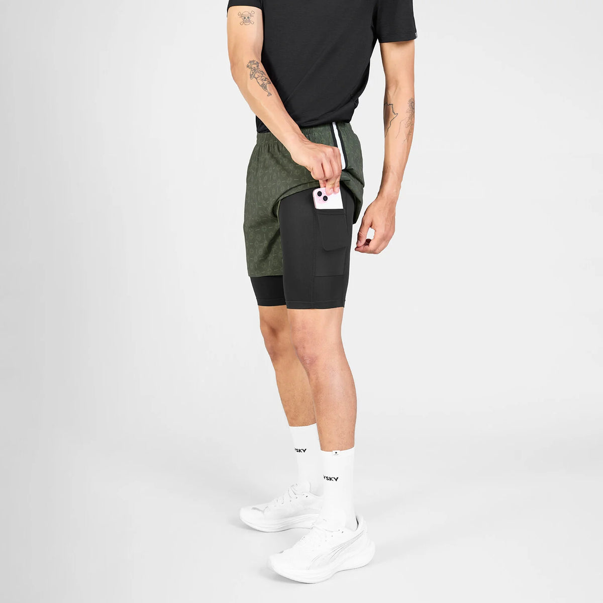 Mens Saysky Couture Pace 2 in 1 Shorts 5 Inch