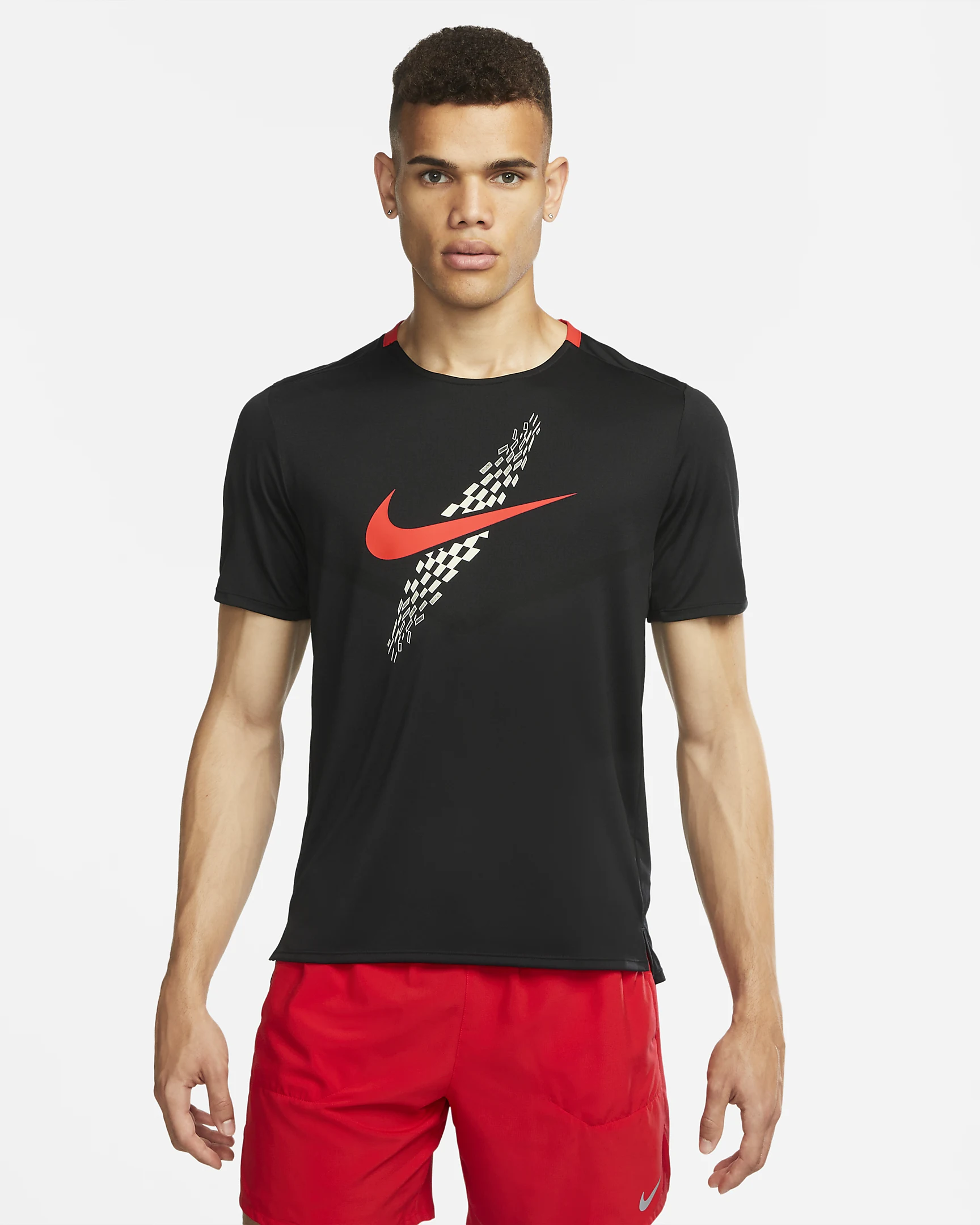 Mens nike dri fit running top on sale