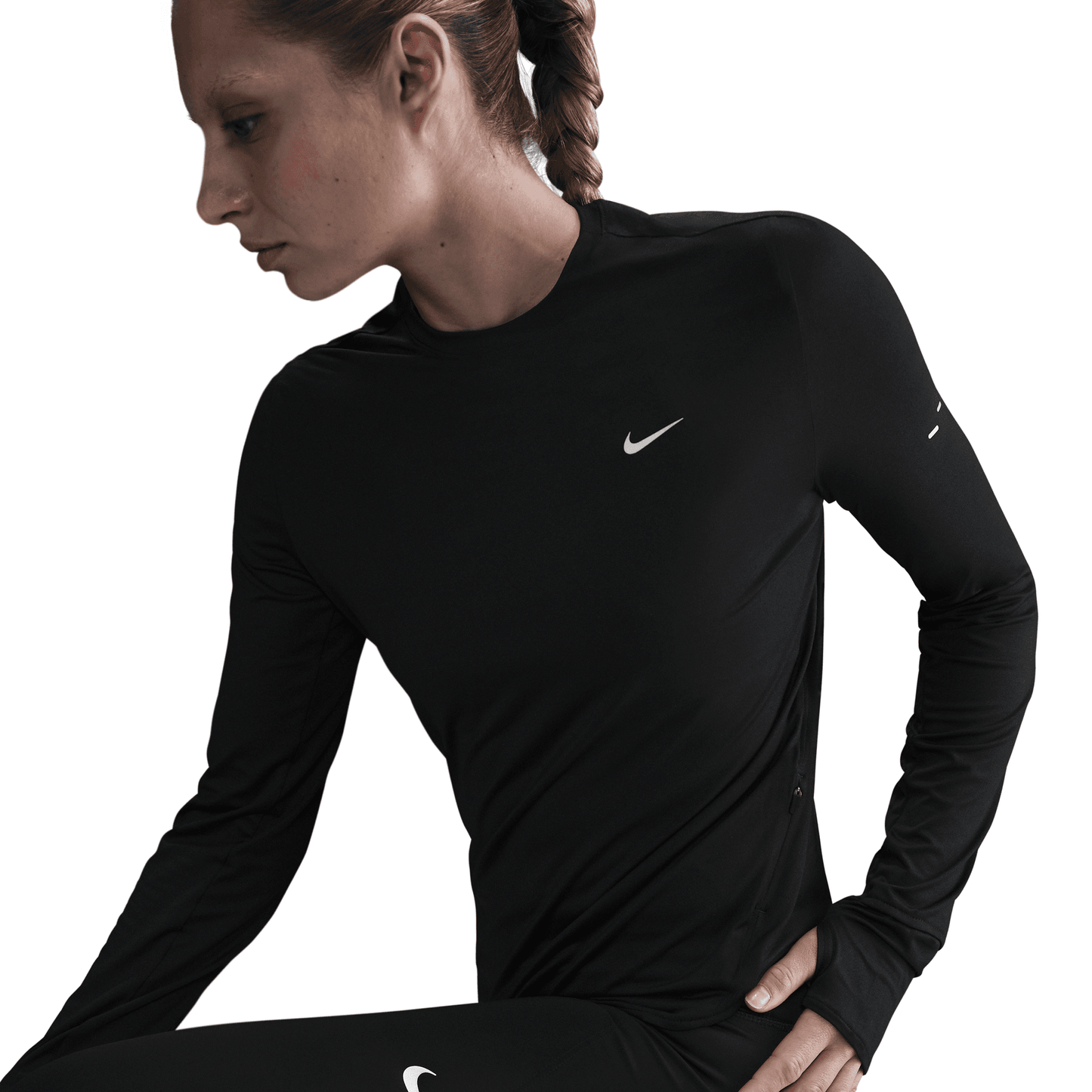 Womens Nike Swift Dri-FIT UV Long-Sleeve Crew-Neck Running Top