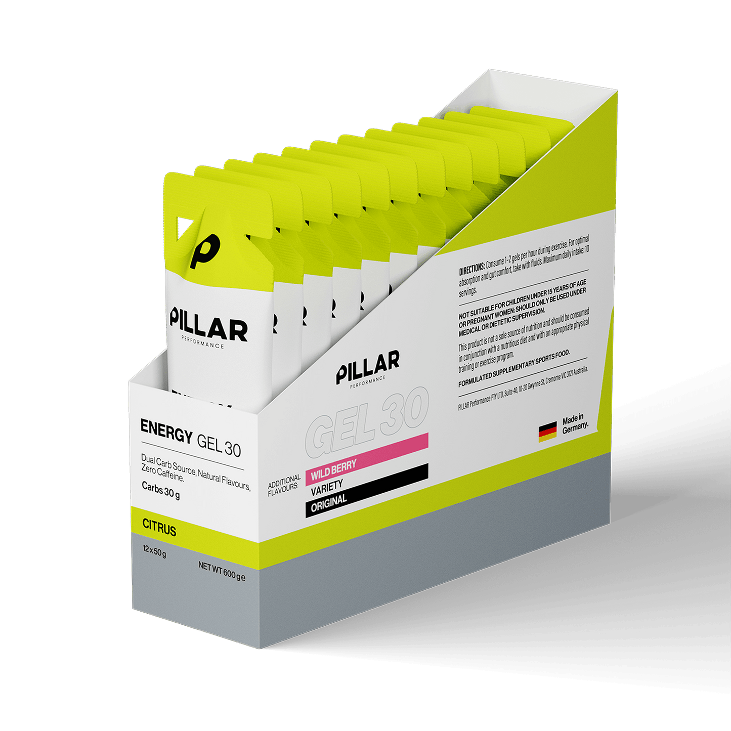 Pillar Performance Energy Gel 30 - Box of 12