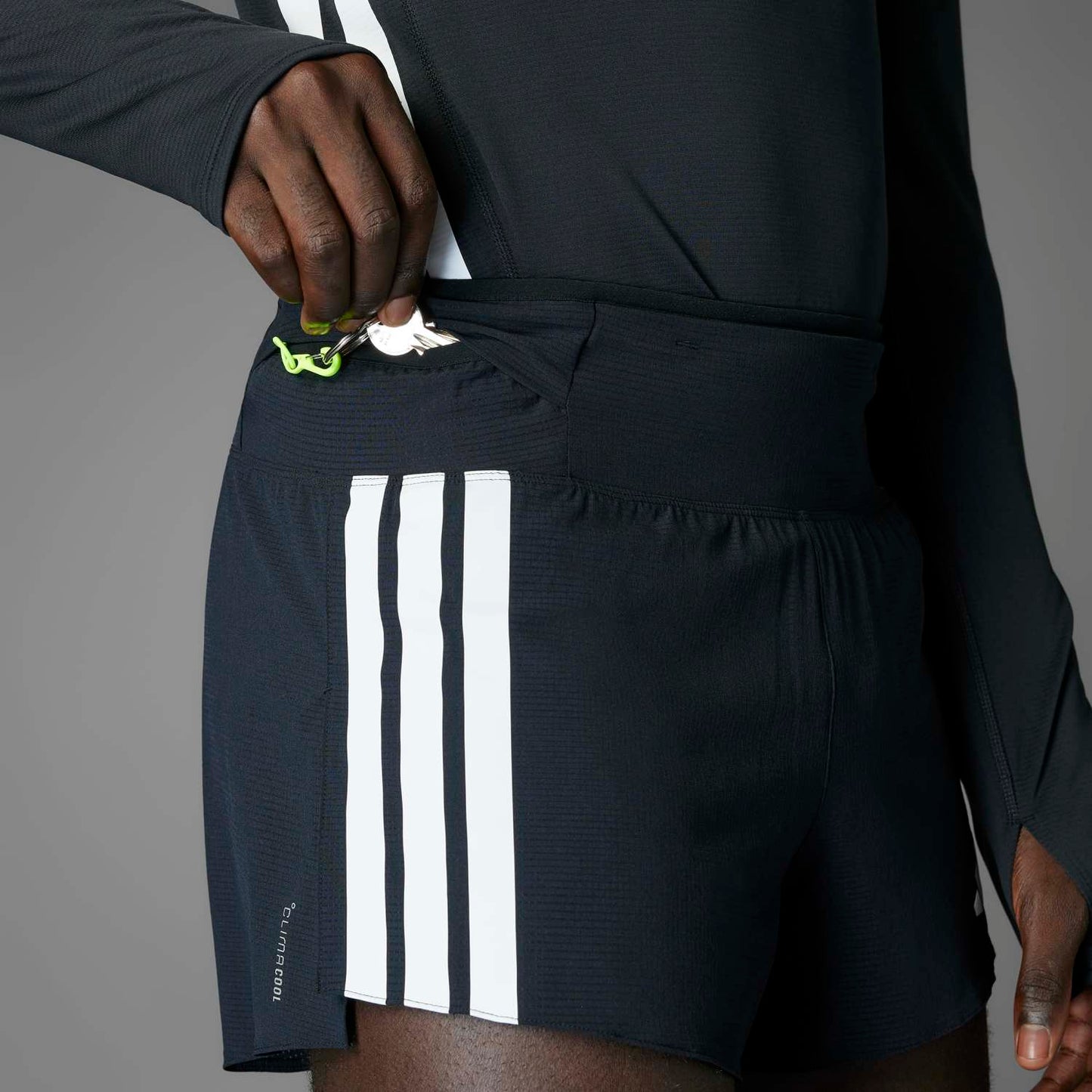 Mens adidas Adizero Running Gel Pocket Short 2"