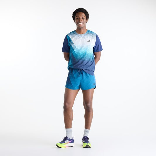 Mens New Balance RC Ultra Light Printed Short 3"