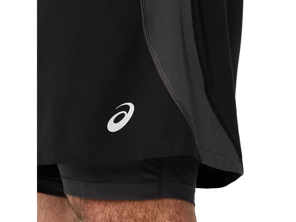 Mens Asics Road 2N1 5in Short