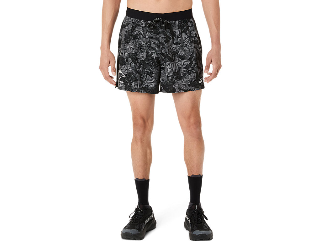 Mens Asics Fujitrail All Over Print 5In Short