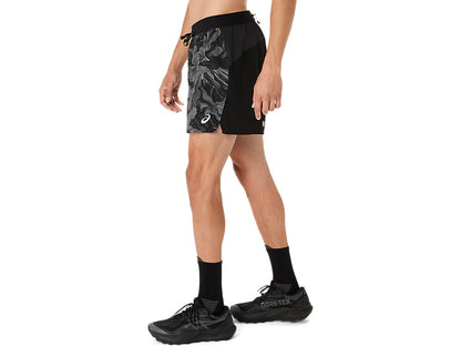 Mens Asics Fujitrail All Over Print 5In Short