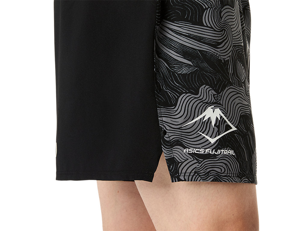 Mens Asics Fujitrail All Over Print 5In Short