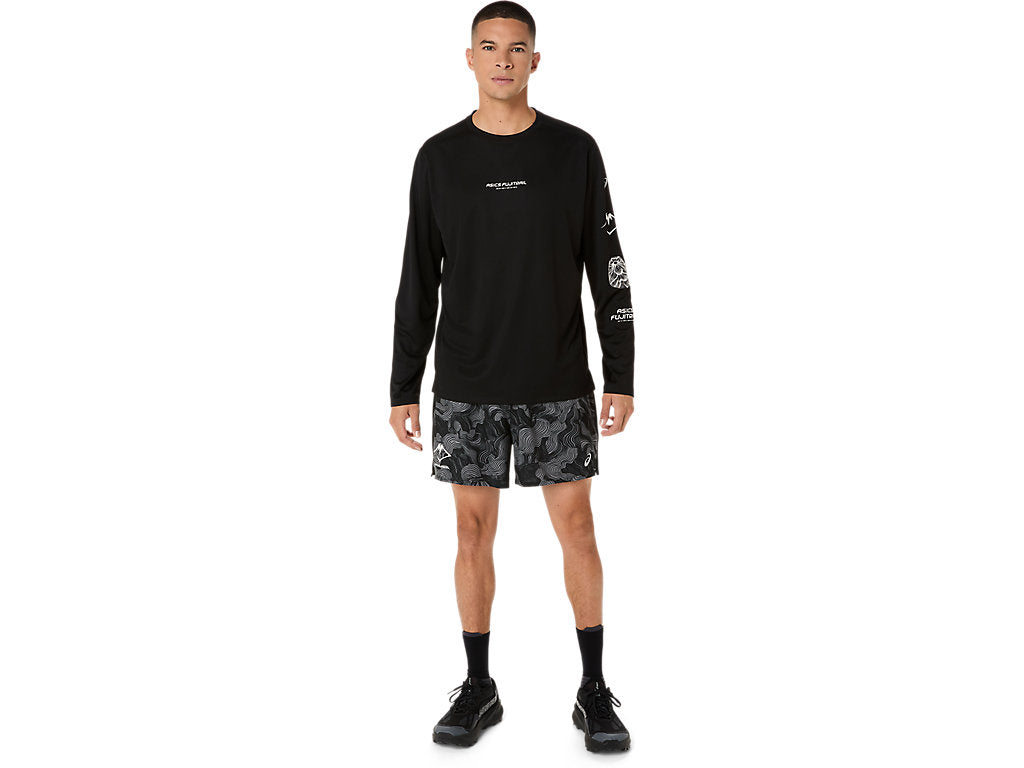 Mens Asics Fujitrail All Over Print 5In Short