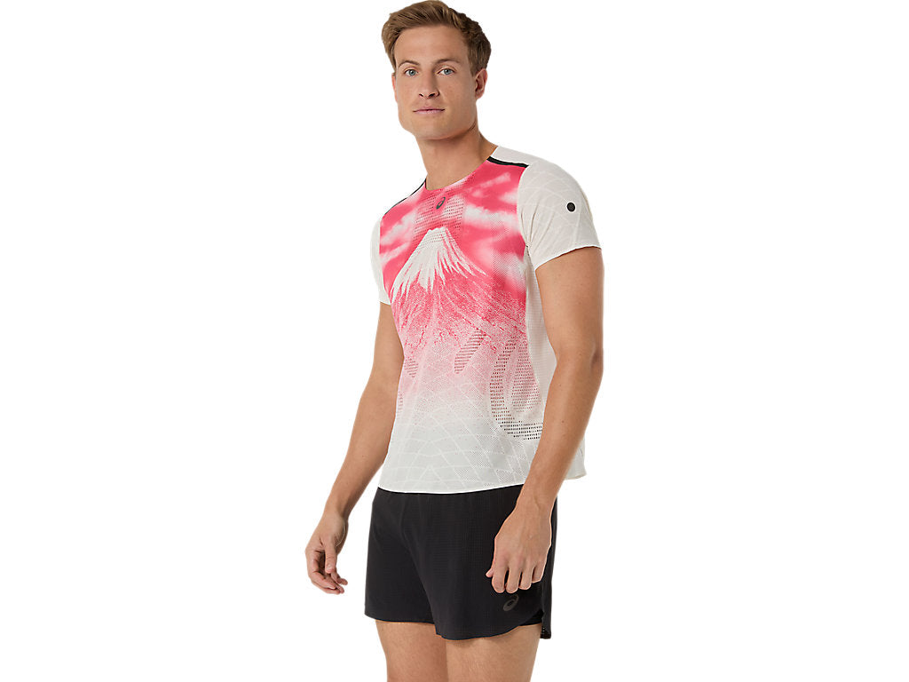 Mens Asics Fujitrail Elite Graphic SS Top
