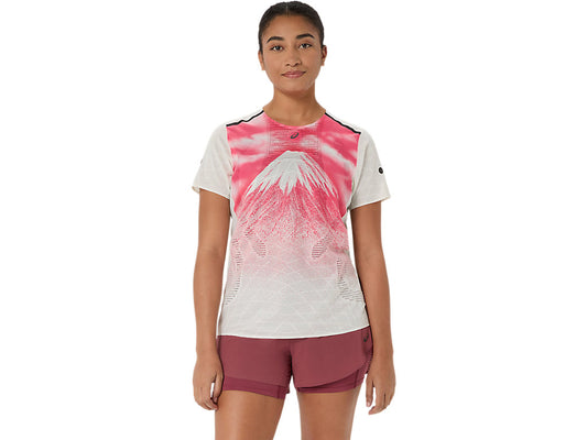 Womens Asics Fujitrail Elite Graphic SS Top
