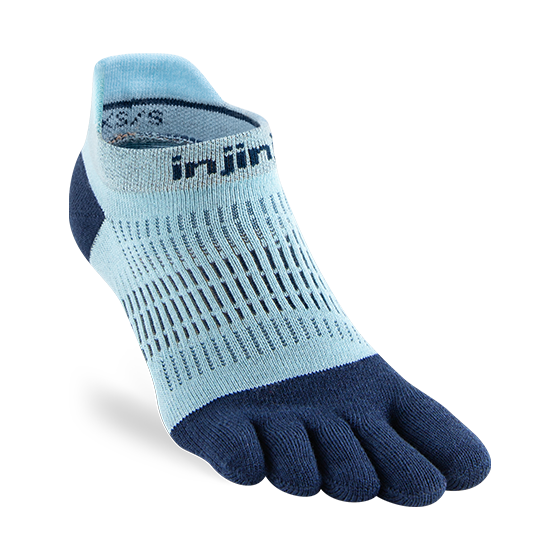 Womens Injinji Run Lightweight No Show Socks