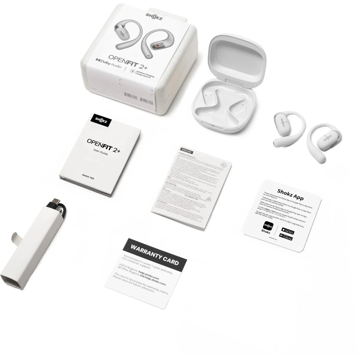 Shokz OpenFit 2+ Open-Ear True Wireless Earbuds