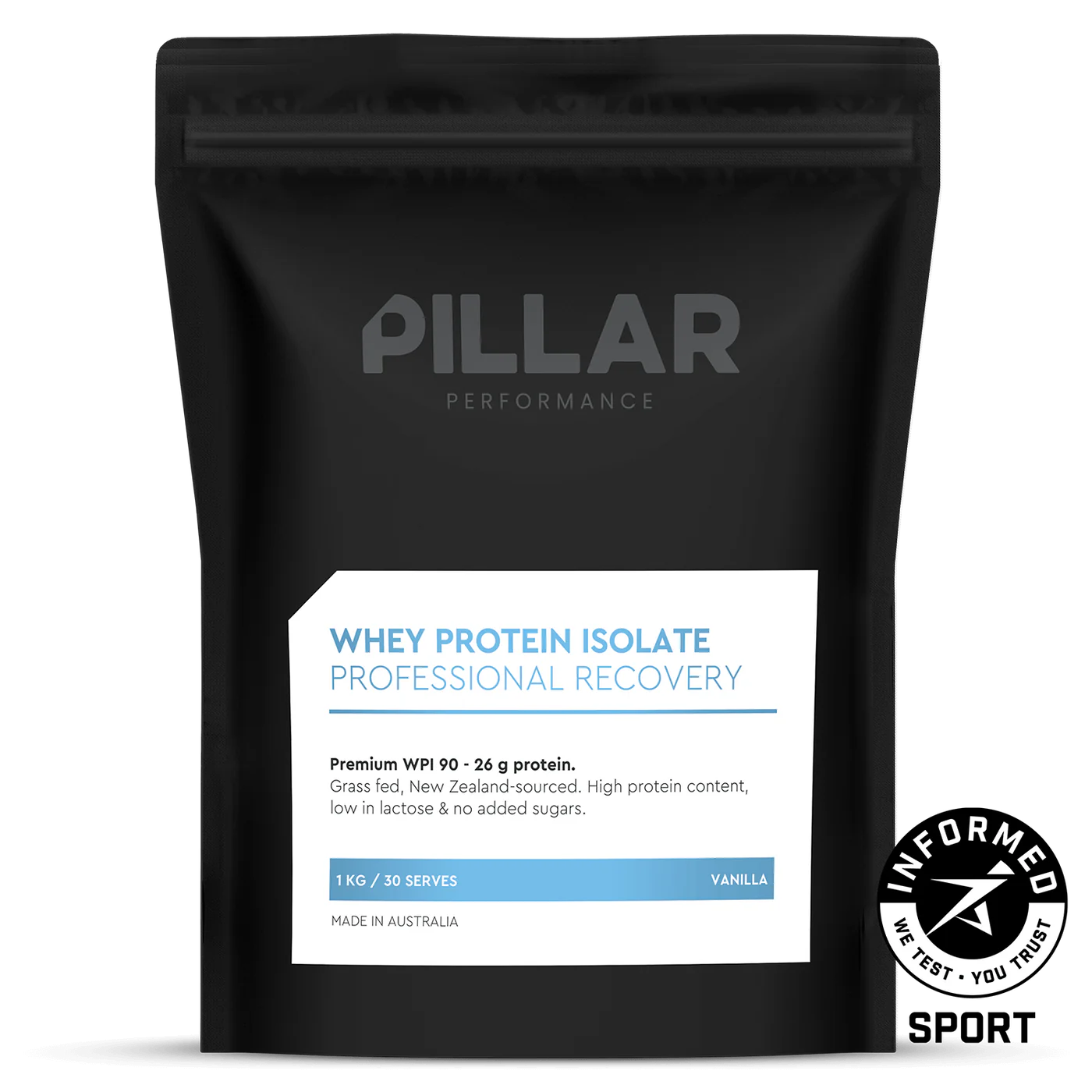 Pillar Whey Protein Isolate - Grass-fed