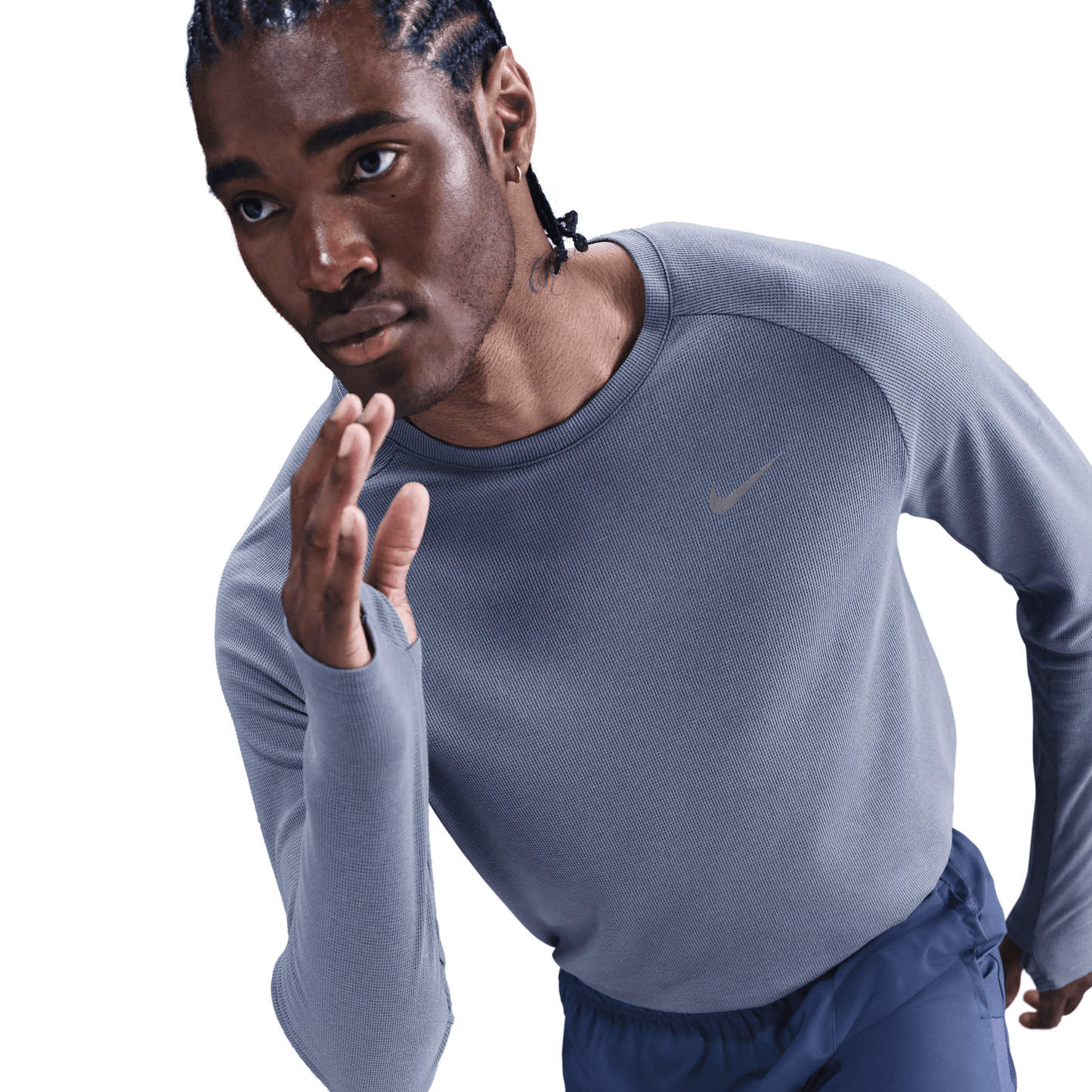 Mens Nike Dri-FIT Stride Waffle Crew