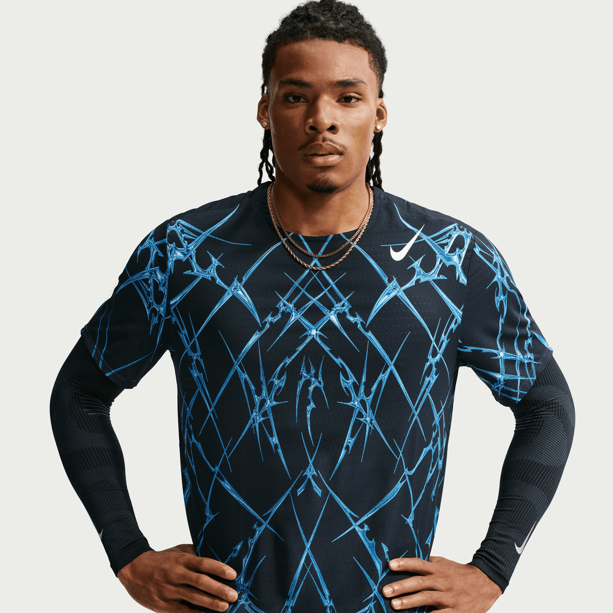 Mens Nike Dri-Fit ADV Aeroswift SS Top AOP