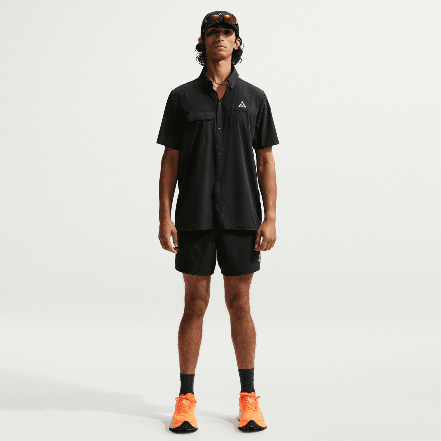 Mens Nike ACG Aireez Button-Up SS Top