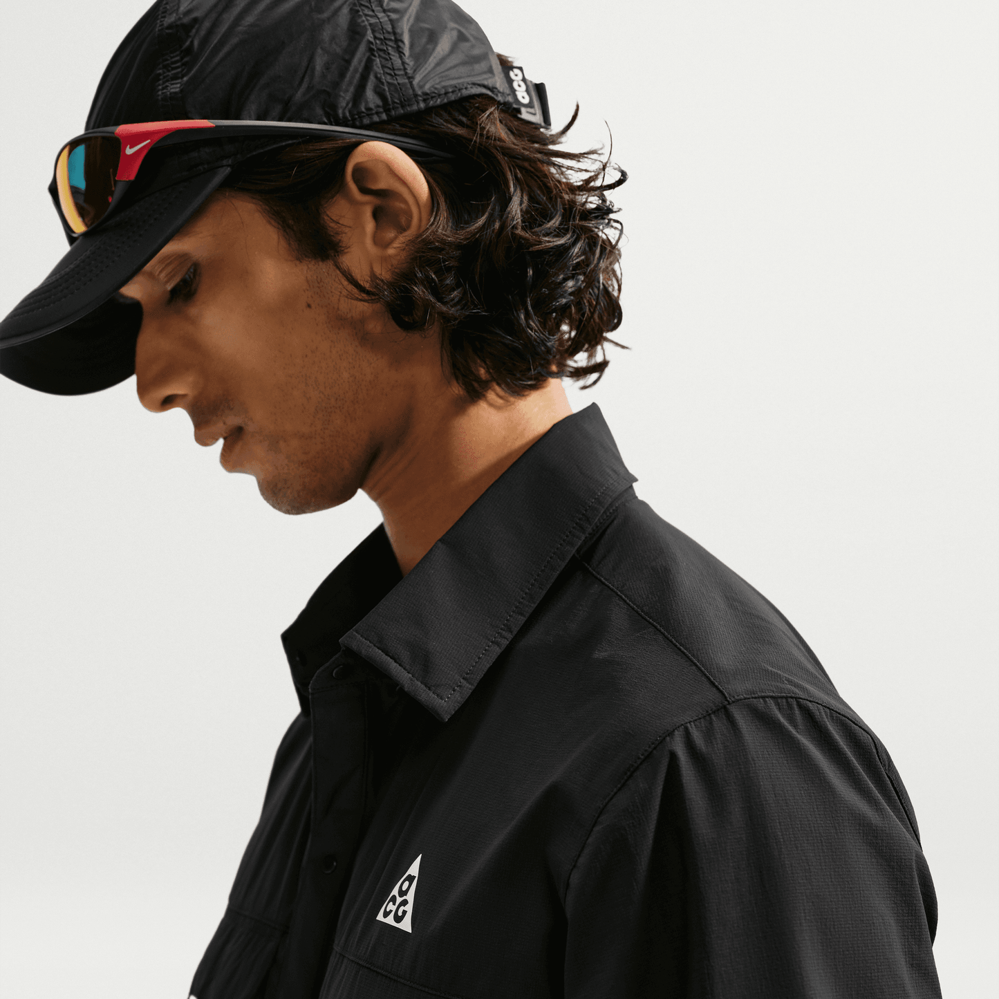 Mens Nike ACG Aireez Button-Up SS Top
