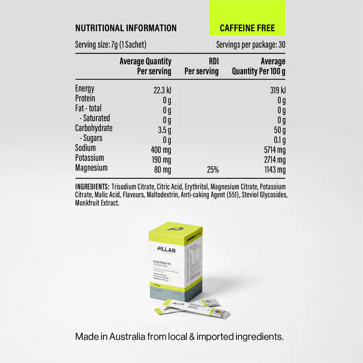 Pillar Electrolyte Hydration Box - 15 Sachets