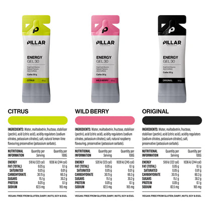 Pillar Performance Energy Gel 30 - Box of 12