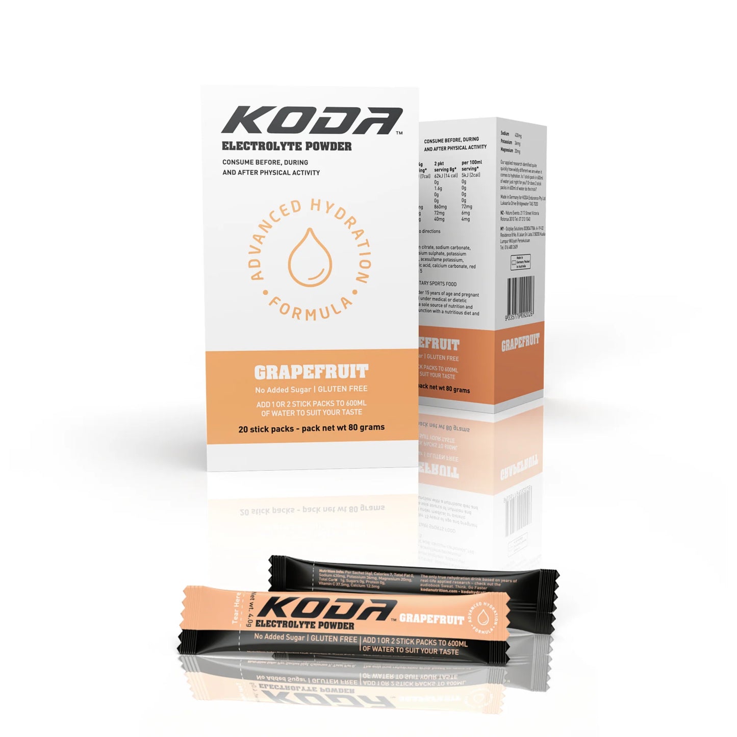 Koda Grapefruit Electrolyte Stick - Pack 20