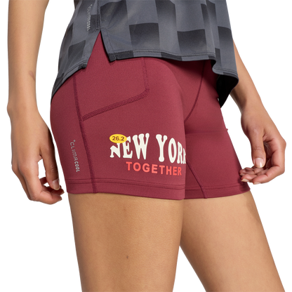 Womens Adidas Adizero NYC Running Short Leggings 4"