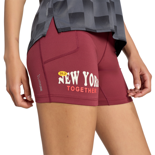 Womens Adidas Adizero NYC Running Short Leggings 4"