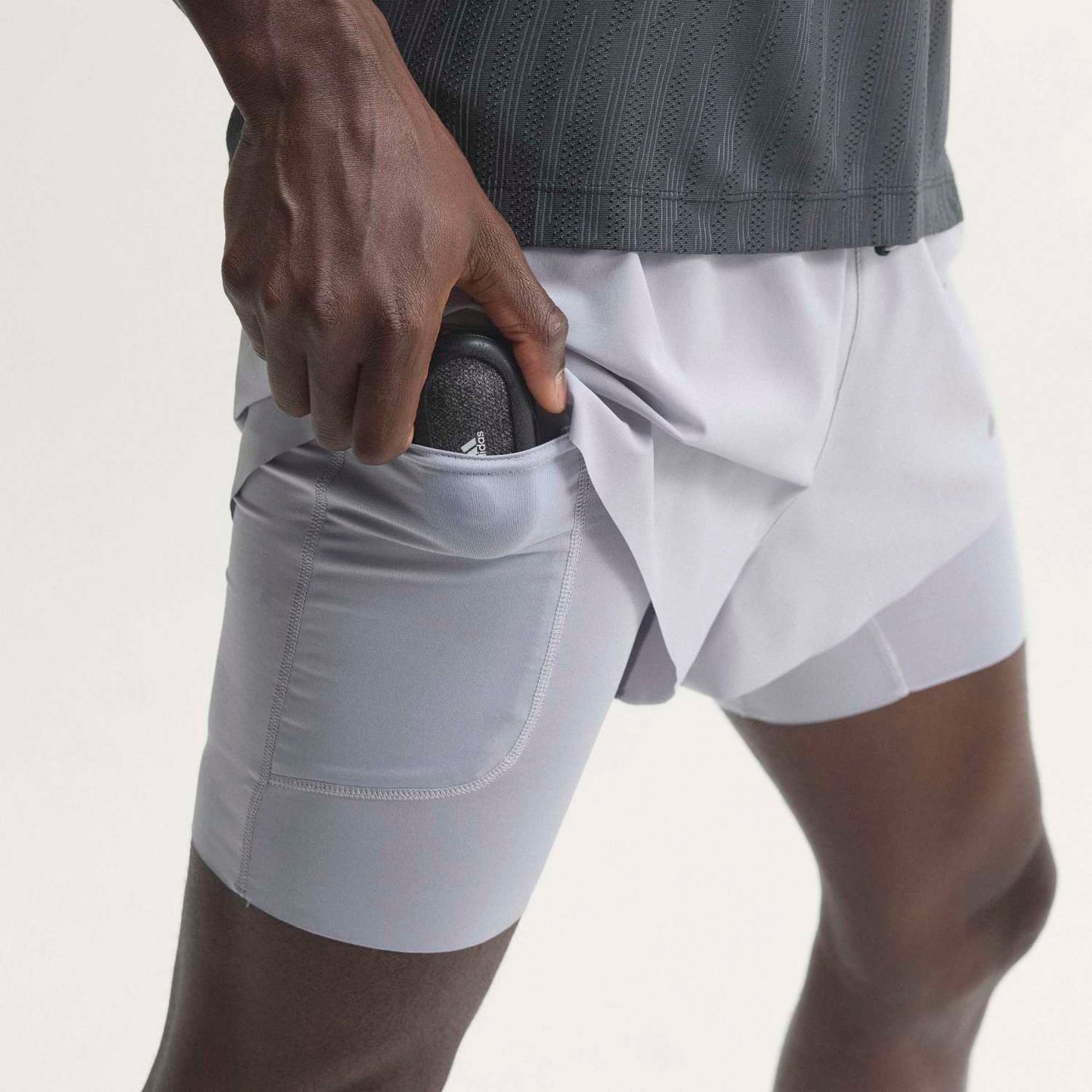 Mens Adidas ADI365 Climacool+ 4 Pocket 2in1 Shorts
