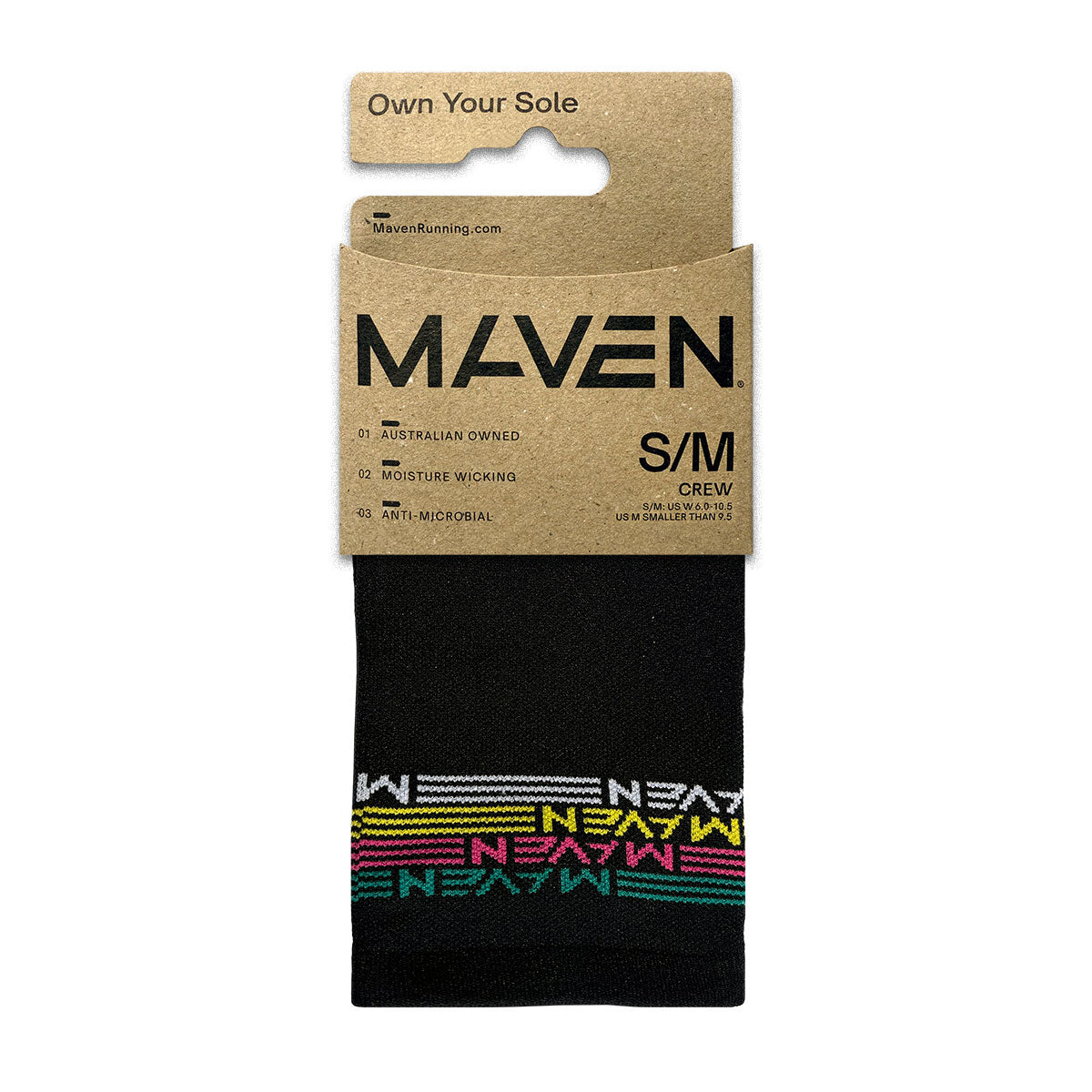 Unisex Maven Crew Running Sock
