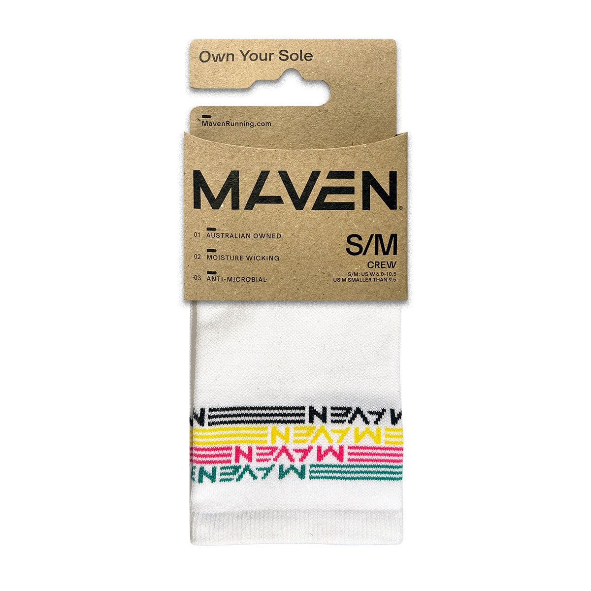 Unisex Maven Crew Running Sock