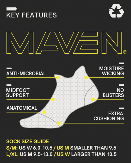 Unisex Maven No-Show Running Sock