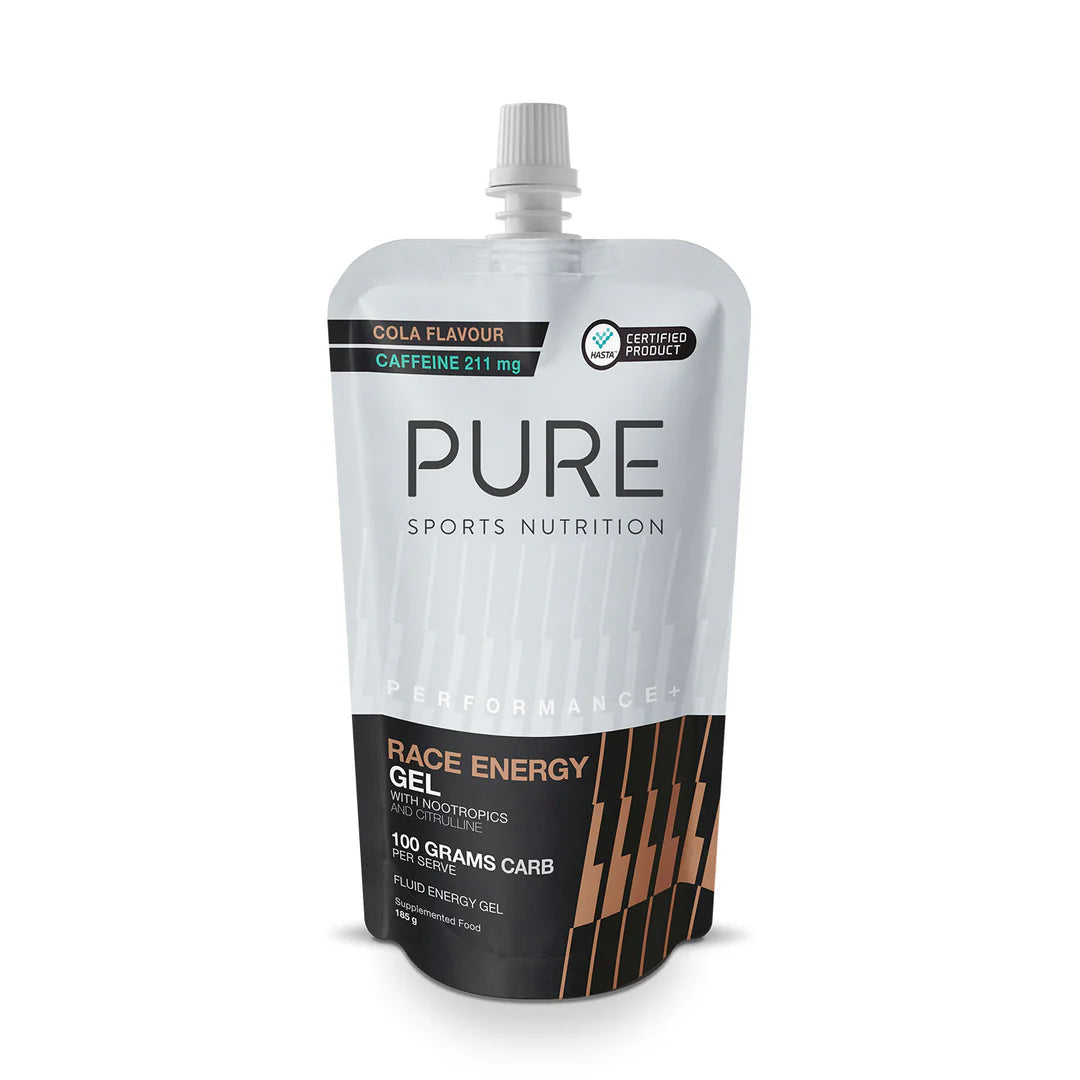 PURE Performance + Race Energy Gel + Caffeine 185g Pouch