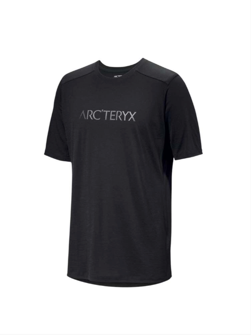 Mens Ionia Merino Wool Arc'Word Logo SS Crew