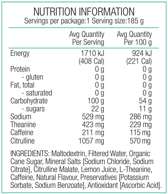PURE Performance + Race Energy Gel 185g Pouch