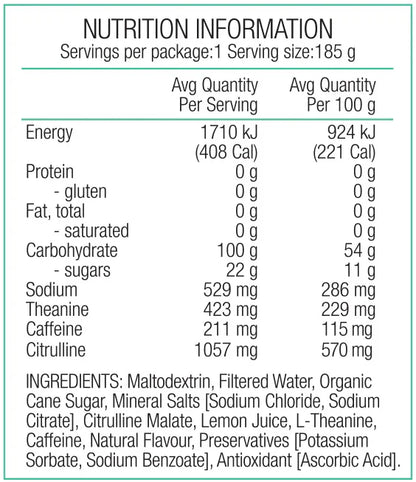 PURE Performance + Race Energy Gel 185g Pouch