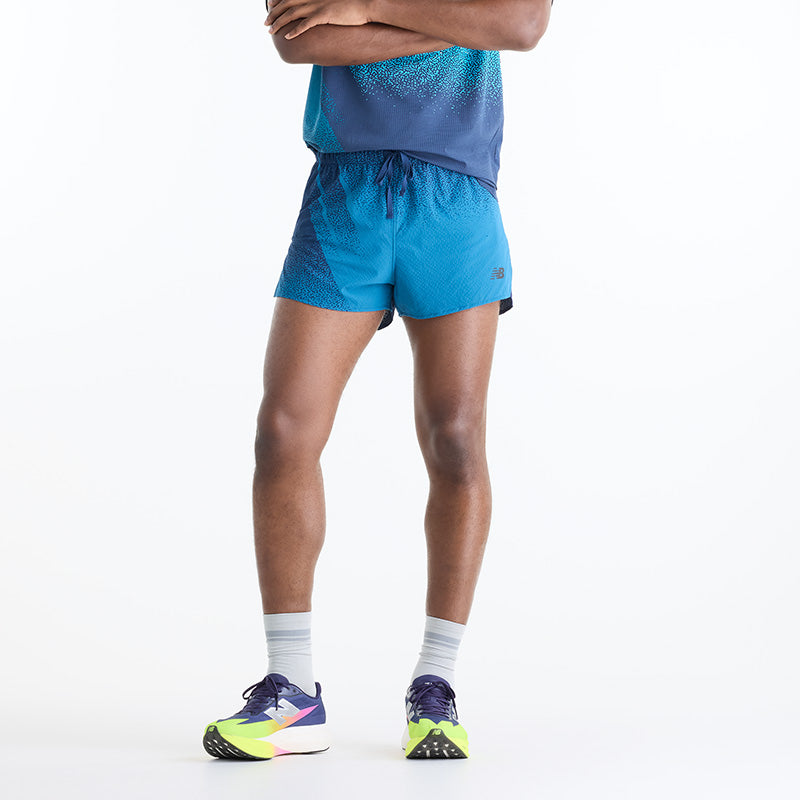 Mens New Balance RC Ultra Light Printed Short 3"
