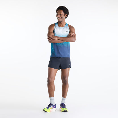 Mens New Balance Race Day Ultra Light Printed Singlet