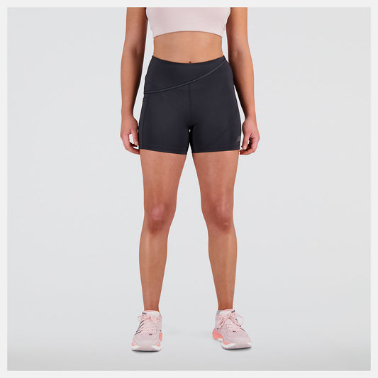 Womens New Balance Q Speed Shape Shield 4 Inch Fitted Short