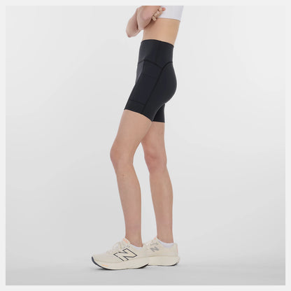 Womens New Balance Sleek Pocket High Rise Short 6"