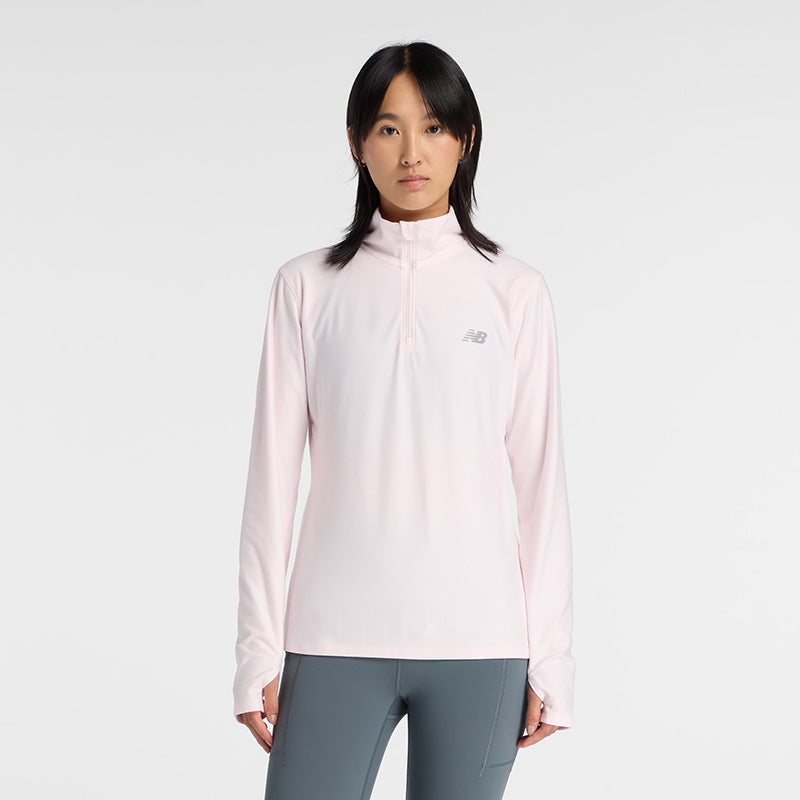 Womens New Balance Sport Essentials Space Dye 1/4 Zip