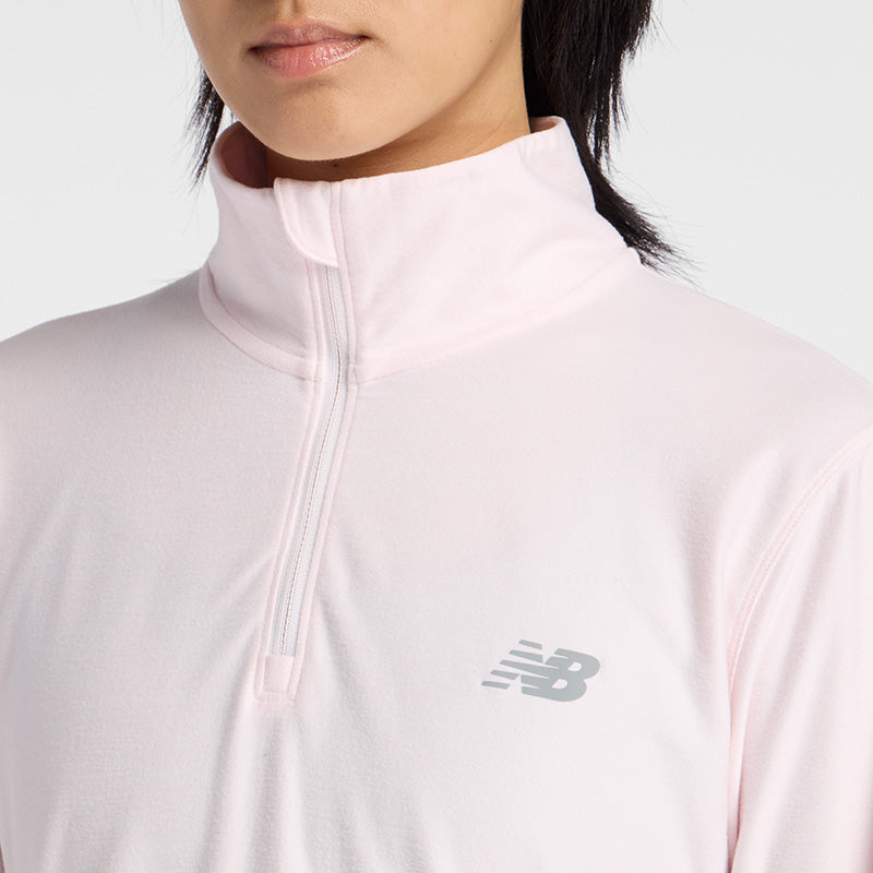 Womens New Balance Sport Essentials Space Dye 1/4 Zip