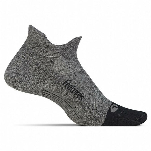 Feetures Elite No-Show Light Cushion Sock Gray X Large